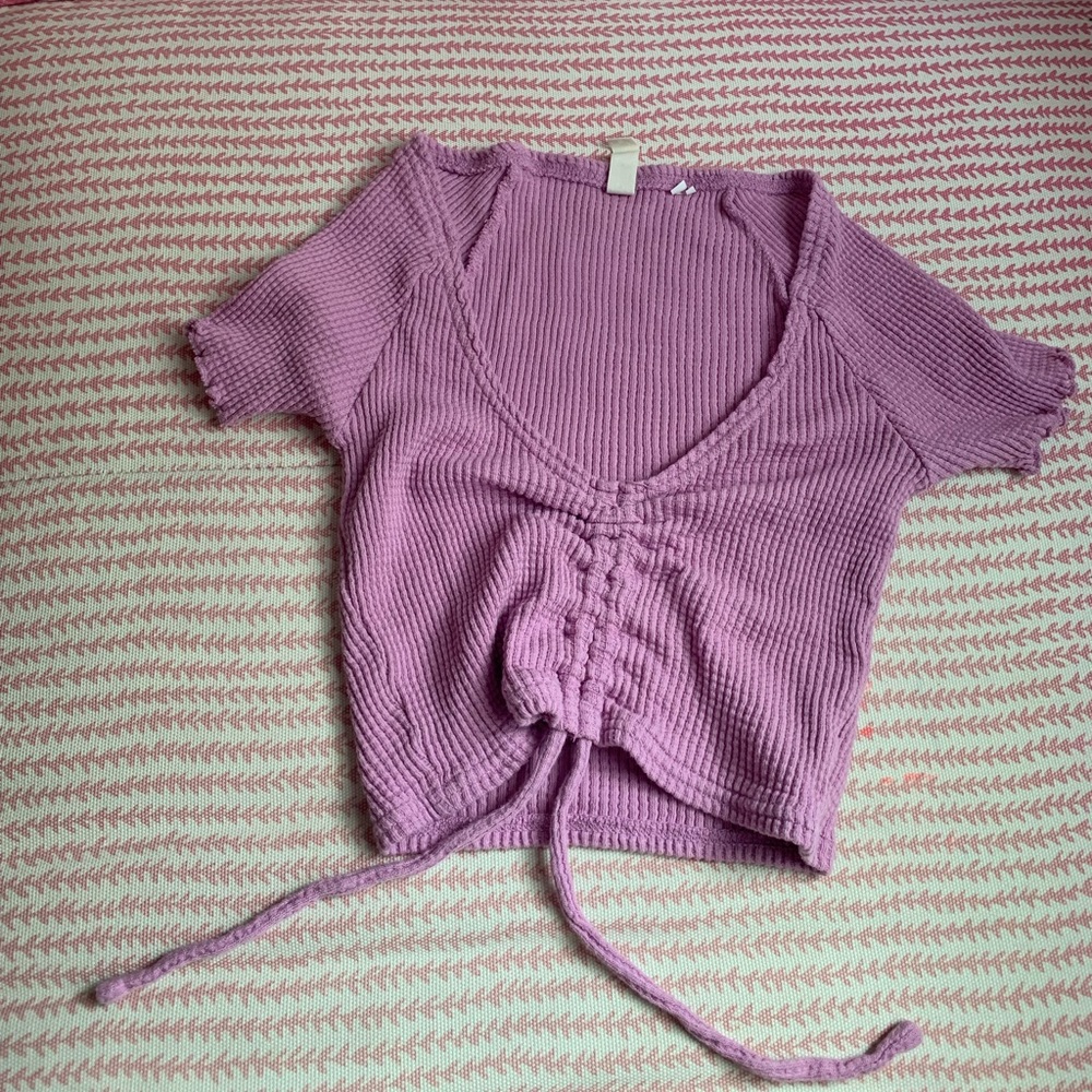 purple pacsun LA hearts scrunched top